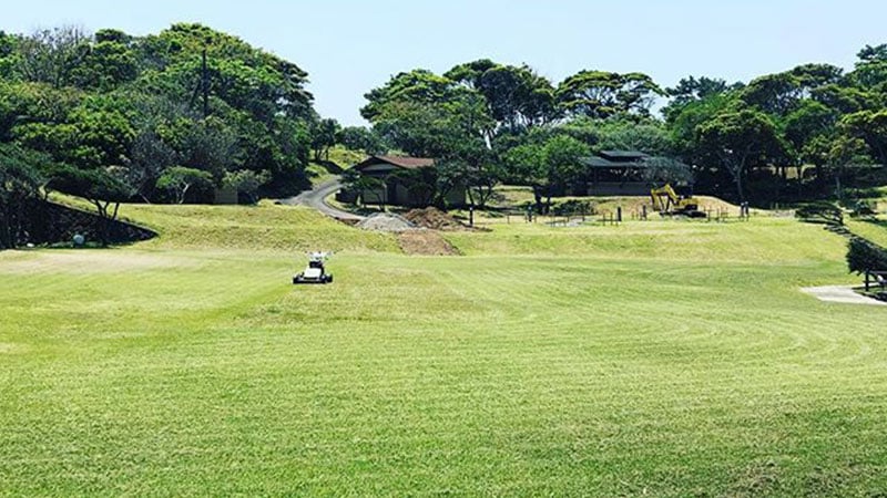 波戸岬キャンプ場の芝生